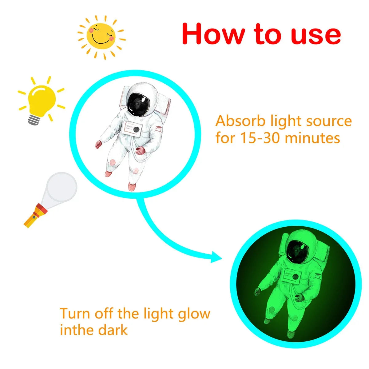 280Pcs Glow in The Dark Stars Wall Stickers