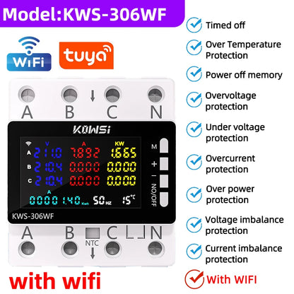Умный энергосчётчик TUYA с Wi-Fi, Серия 306