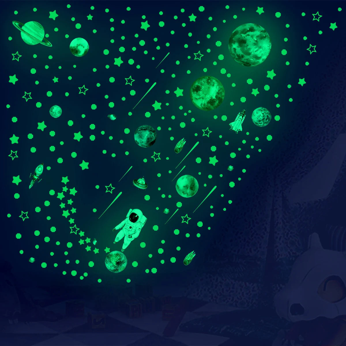 280Pcs Glow in The Dark Stars Wall Stickers