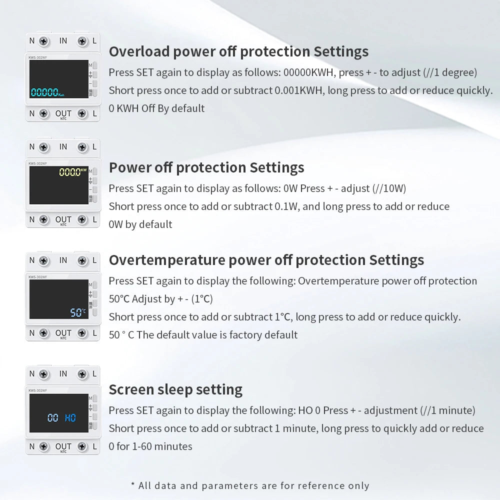 TUYA Wifi Power Energy Meter KWS-302 series