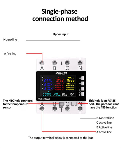 Умный энергосчётчик TUYA с Wi-Fi, Серия 306
