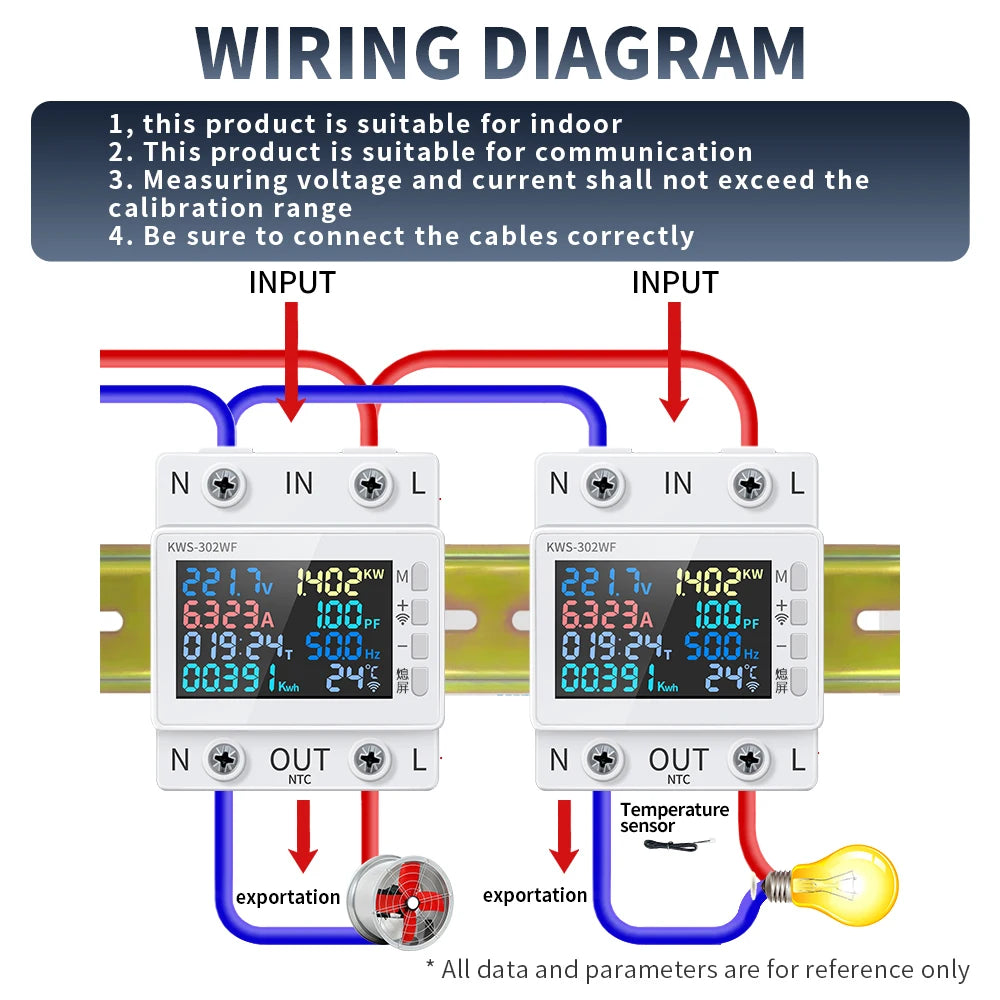 TUYA Wifi Power Energy Meter KWS-302 series