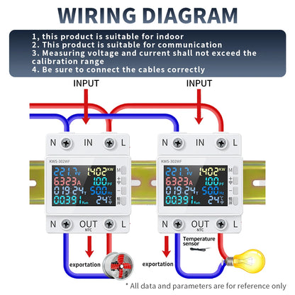 TUYA Wifi Power Energy Meter KWS-302 series