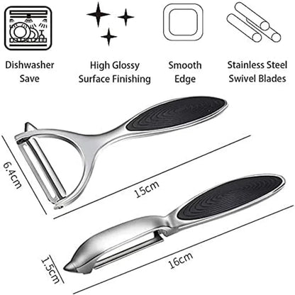 Premium Stainless Steel Fruit & Vegetable Peeler Set