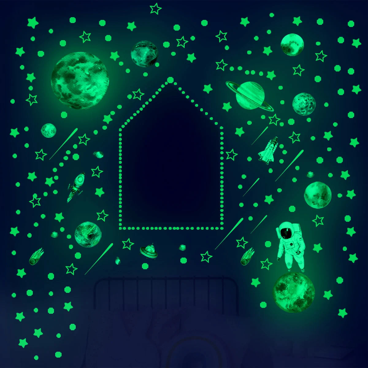 280Pcs Glow in The Dark Stars Wall Stickers